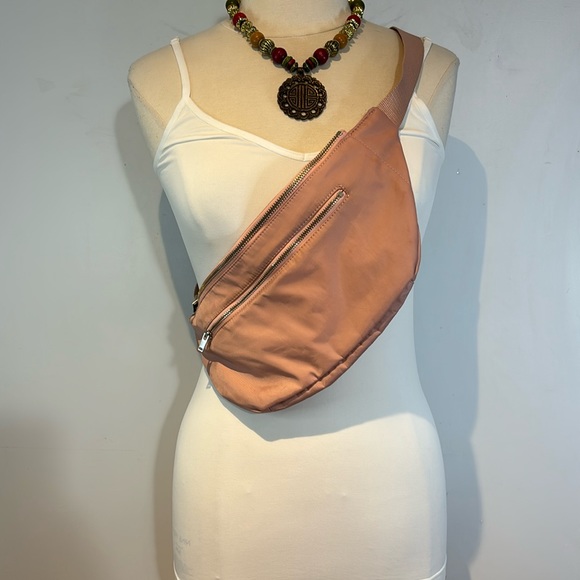 COS Handbags - COS nylon zip top waist belt bag dusty rose/pink